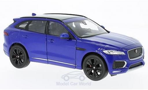 Modelauto Jaguar F-Pace Base metallic blauw 2016 1/24 Welly
