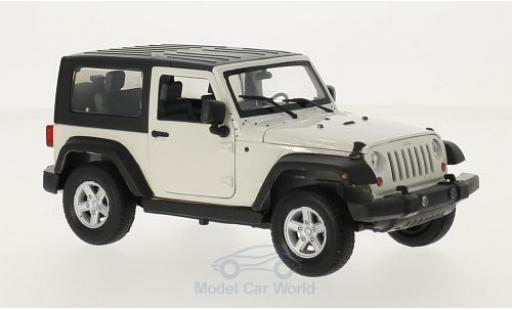 Modelauto Jeep Wrangler Base wit/zwart 2007 1/24 Welly