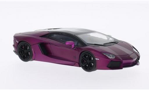 Modelauto Lamborghini Aventador LP 700-4 LP700-4 lila/zwart 1/43 Welly