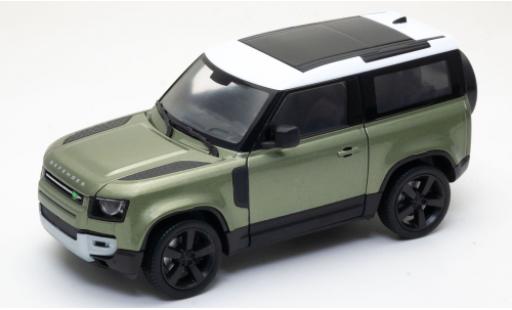 Modelauto Land Rover Defender Base groen/wit 2020 1/24 Welly