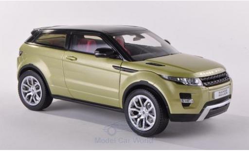 Modelauto Land Rover Range Rover Base Evoque metallic groen/zwart zonder Vitrine 1/18 Welly