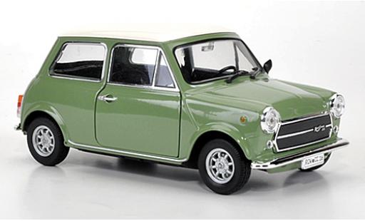Modelauto Mini Cooper Base 1300 groen/wit LHD 1974 1/24 Welly