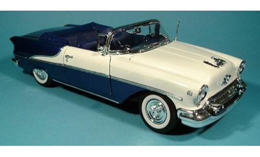 Modelauto Oldsmobile Super 88 Base blauw-wit 1955 1/18 Welly
