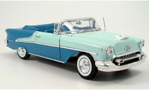 Modelauto Oldsmobile Super 88 Convertible Cabriolet groen/blauw 1955 1/18 Welly