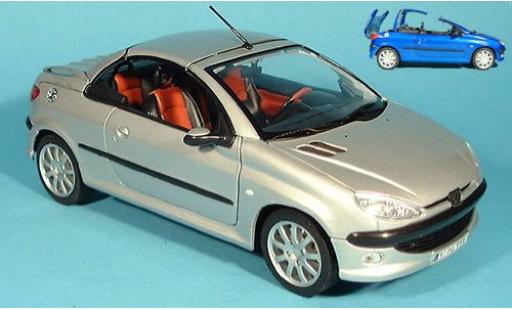 Modelauto Peugeot 206 CC grijs 1/18 Welly