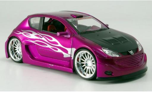 Modelauto Peugeot 206 Tuning met.-lila 1/24 Welly