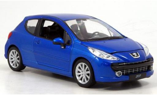Modelauto Peugeot 207 Base blauw 1/24 Welly