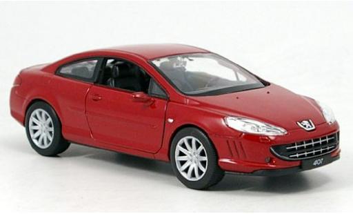 Modelauto Peugeot 407 Coupe rood 1/24 Welly