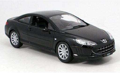 Modelauto Peugeot 407 Coupe zwart 1/18 Welly