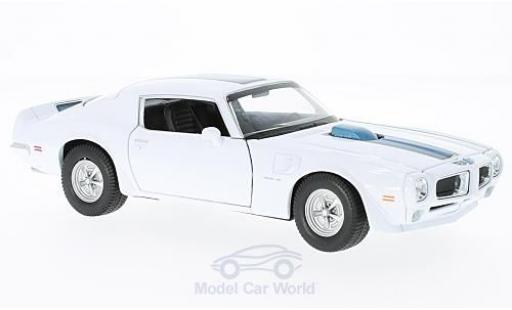 Modelauto Pontiac Firebird 1972 Trans Am wit/blauw 1/24 Welly