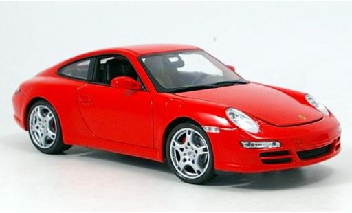 Modelauto Porsche 911 S Carrera Coupe rood 1/18 Welly