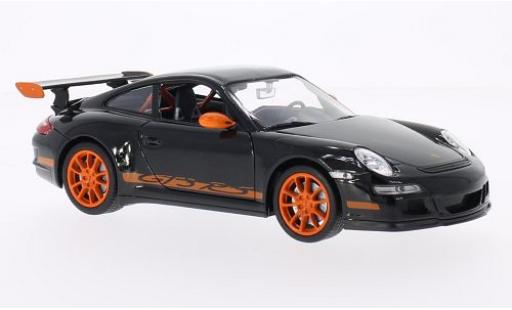 Modelauto Porsche 911 GT3 RS zwart/oranje 1/24 Welly