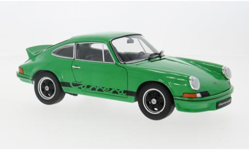 Modelauto Porsche 911 RS Carrera 2.7 groen/zwart 1973 1/18 Welly