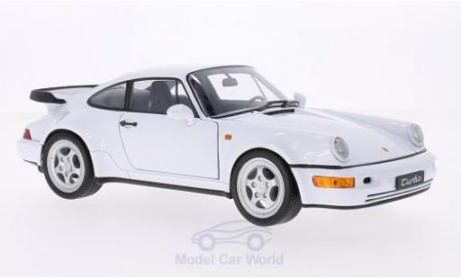 Modelauto Porsche 911 Turbo wit 1/18 Welly