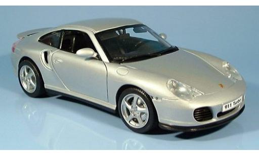 Modelauto Porsche 911 Turbo grijs 1/18 Welly