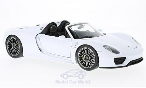 Modelauto Porsche 918 Base Spyder wit 2011 1/18 Welly