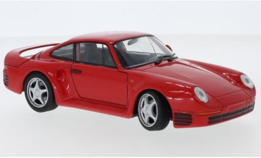 Modelauto Porsche 959 Base rood 1/24 Welly