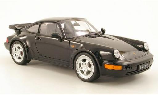 Modelauto Porsche 911 Turbo zwart 1/18 Welly