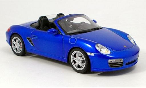Modelauto Porsche 718 S Cabrio blauw 1/18 Welly