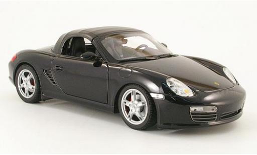 Modelauto Porsche 718 S zwart gesloten 1/18 Welly