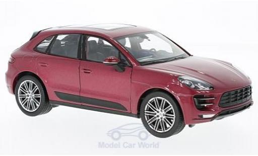 Modelauto Porsche Macan Turbo metallic rood 1/24 Welly