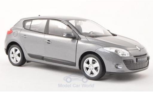Modelauto Renault Megane Base metallic grijs 2009 1/24 Welly