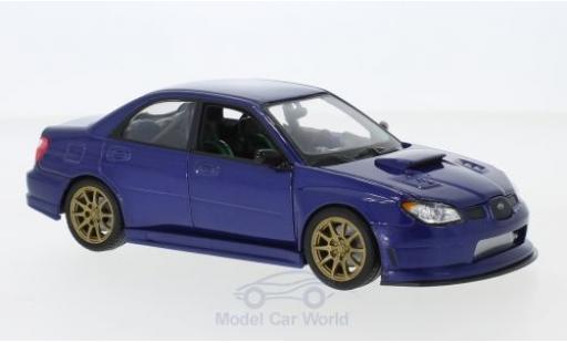 Modelauto Subaru Impreza STI WRX blauw 1/24 Welly