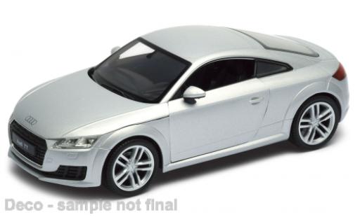 Modelauto Audi TT coupe (8S) metallic grijs 2014 1/24 Welly
