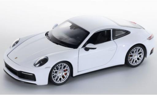 Modelauto Porsche 911 4S Carrera wit 2019 1/24 Welly
