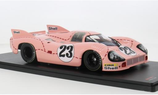 Modelauto Porsche 917 1971 /20 roze Pig 24h Le Mans Practice Martini Racing Team #23 1/18 Werk83