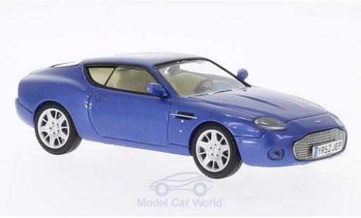 Modelauto Aston Martin DB7 vantage Zagato metallic blauw 2003 1/43 WhiteBox