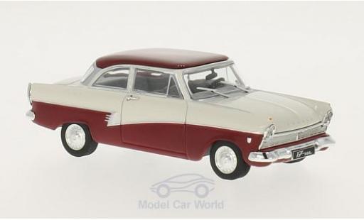 Modelauto Ford Taunus 17M P2 () wit/rood 1/43 WhiteBox