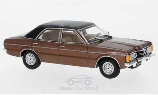 Modelauto Ford Taunus TC1 GXL metallic bruin/zwart 1974 1/43 WhiteBox