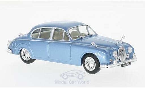 Modelauto Jaguar MK 9 II metallic blauw RHD 1960 1/43 WhiteBox