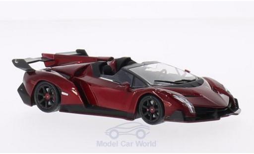 Modelauto Lamborghini Veneno Roadster metallic rood 2013 1/43 WhiteBox