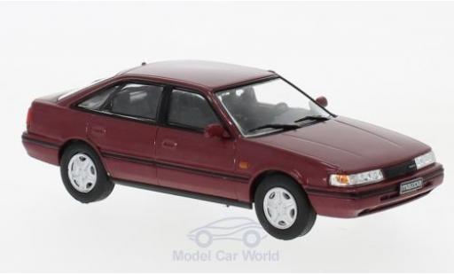 Modelauto Mazda 626 Base 2 metallic rood 1990 1/43 WhiteBox