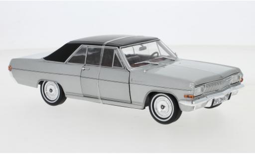 Modelauto Opel Diplomat A Base A V8 Coup&Atilde;&copy; grijs/zwart 1965 1/24 WhiteBox