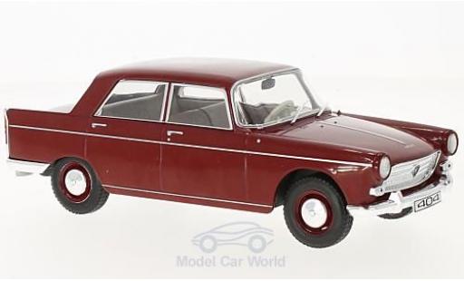 Modelauto Peugeot 404 Berline rood 1960 1/24 WhiteBox