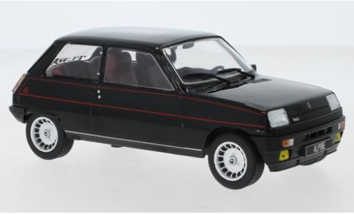 Modelauto Renault 5 Alpine zwart/Dekor 1982 1/24 WhiteBox