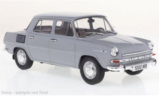 Modelauto Skoda 1000 Base MB grijs/wit 1965 1/24 WhiteBox