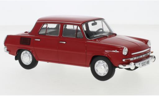 Modelauto Skoda 1000 Base MB rood 1968 1/24 WhiteBox