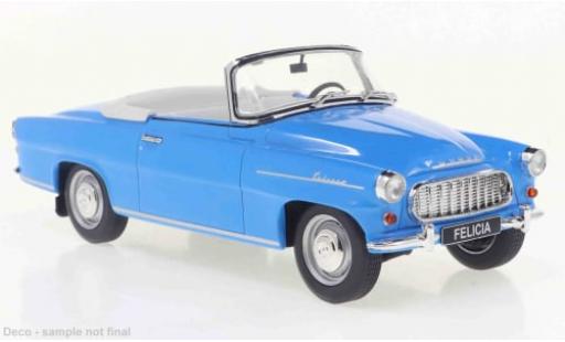 Modelauto Skoda Felicia Cabrio blauw 1959 1/24 WhiteBox