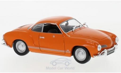 Modelauto Volkswagen Karmann Ghia Base Ghia oranje 1962 1/43 WhiteBox