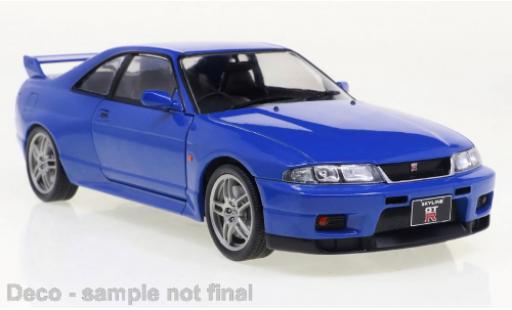 Modelauto Nissan Skyline R33 GT-R () blauw 1997 1/24 WhiteBox