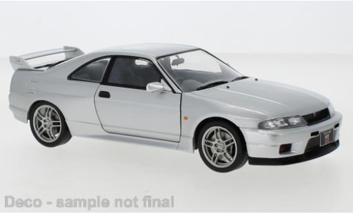 Modelauto Nissan Skyline R33 GT-R () metallic grijs 1997 1/24 WhiteBox