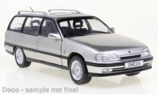 Modelauto Opel Omega Caravan A2 metallic grijs 1990 1/24 WhiteBox
