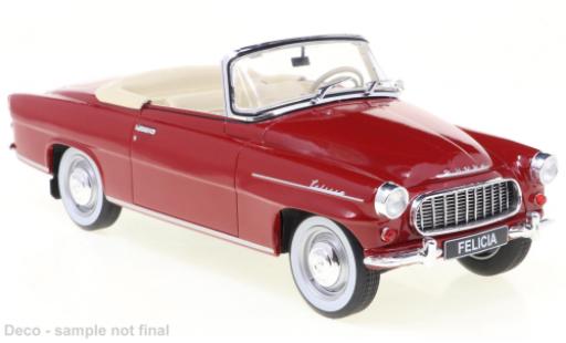 Modelauto Skoda Felicia Cabrio rood 1959 1/24 WhiteBox