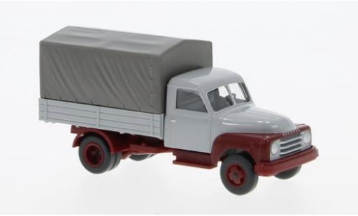 Modelauto Hanomag L28 Base grijs/rood 1950 1/87 Wiking