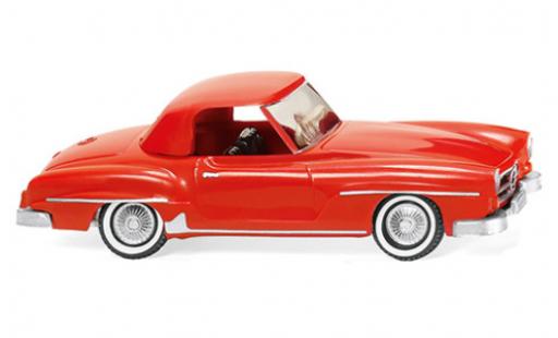 Modelauto Mercedes 190 Base SL Coupe (W121 BII) rood 1/87 Wiking