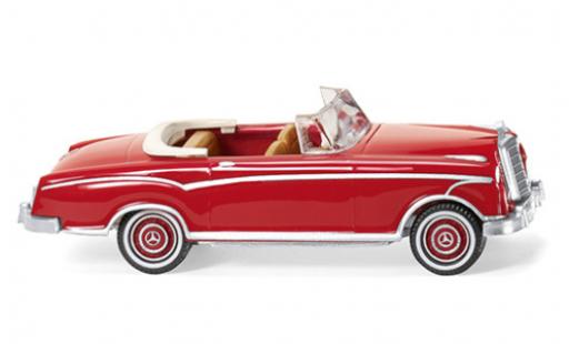 Modelauto Mercedes 220 Cabriolet S (W180 II) rood 1/87 Wiking